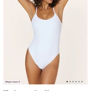 Andie the Laguna Rib White One Piece